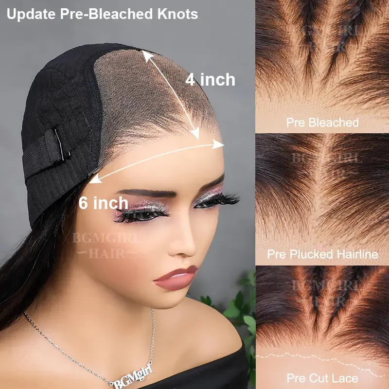 Straight Wear Go Wig 6x4 HD Lace Closure 180% Glueless Wig | BGMgirl Hair US Only