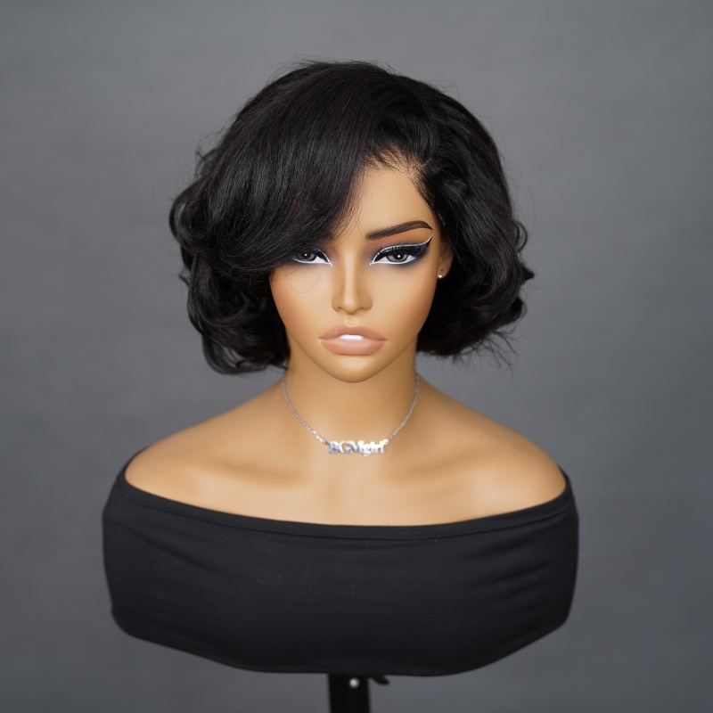 Blowout Bob 7x5 Lace Closure Wear Go Wig Yaki Straight  HD Lace Wig / Brwon Color Transparent Wig | BGMgirl Hair