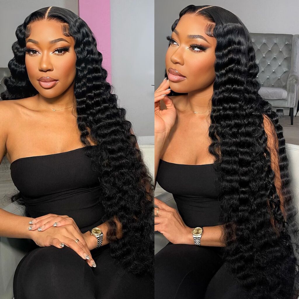 loose deep wave wig transparent lace wig