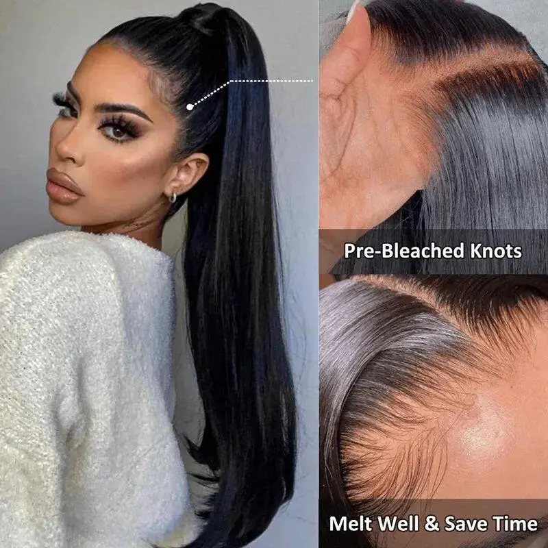 360 Lace Straight Invisi Drawstring Wear Go Wig Pre-Bleached Pre-Cut Lace Glueless Wig | BGMgirl Hair