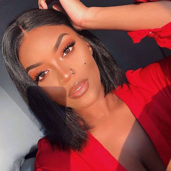 Summer Wigs Straight Short Bob Lace Closure Wig