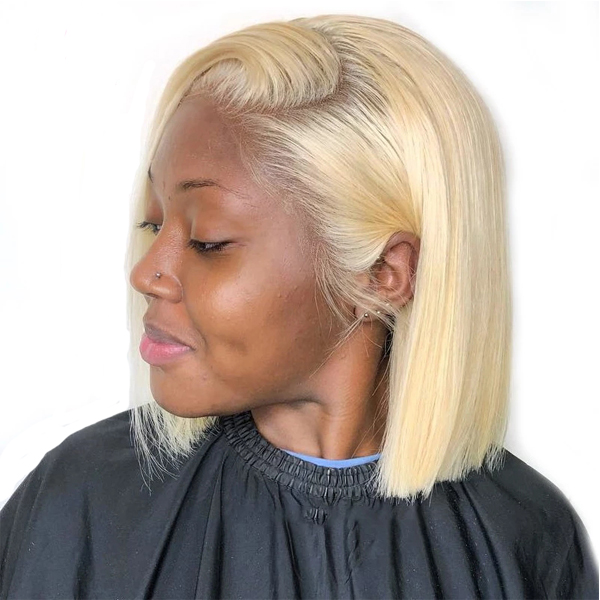 613 Blonde Short Bob Straight Lace Front Wig | BGMgirl