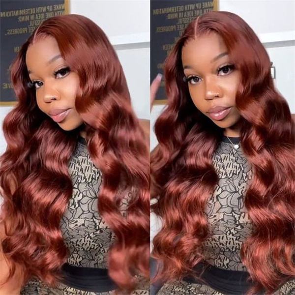 Reddish Brown Body Wave 6x4 Wear Go Wig 180% Color Glueless Wig US Only