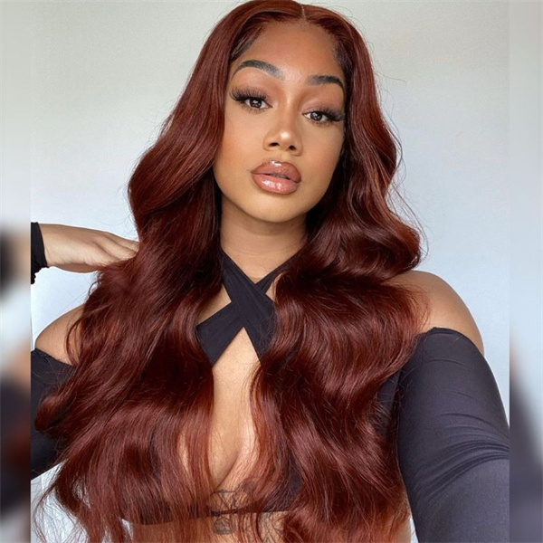 Reddish Brown Body Wave 6x4 Wear Go Wig 180% Color Glueless Wig US Only