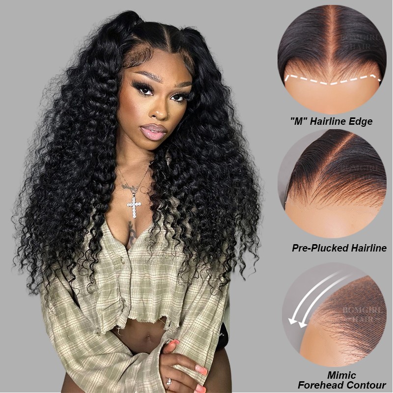 M-cap Deep Wave 9x6 Wear Go Wig HD Lace Pre-Bleached Tiny Knots Pre ...