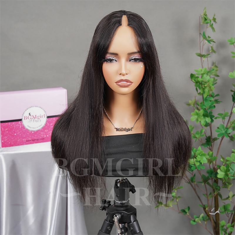 Straight V part Wig Human Hair Wig | BGM Hair