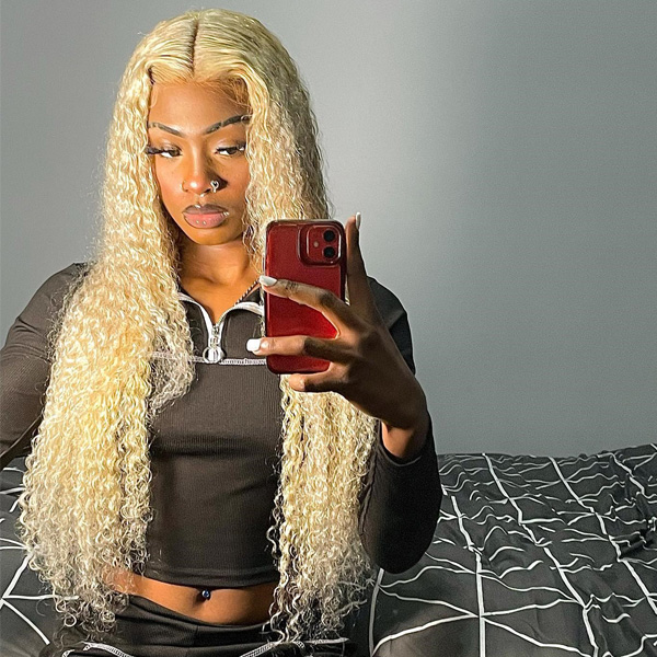 Beyonce Wigs 613 Blonde Deep Wave Wig