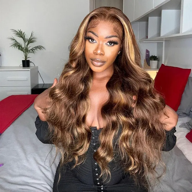 highlight body wave wig wear and go lace wig