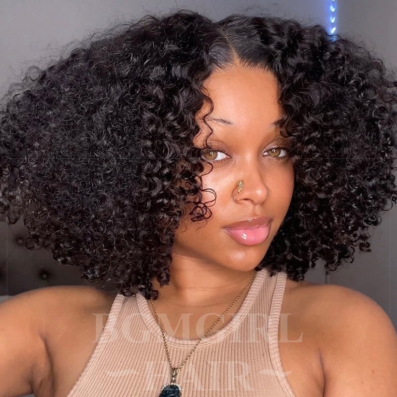 TikTok Viral Kinky Curly 6x4 HD Wear Go Wig 180% Pre Bleached Knots Glueless Wig US Only