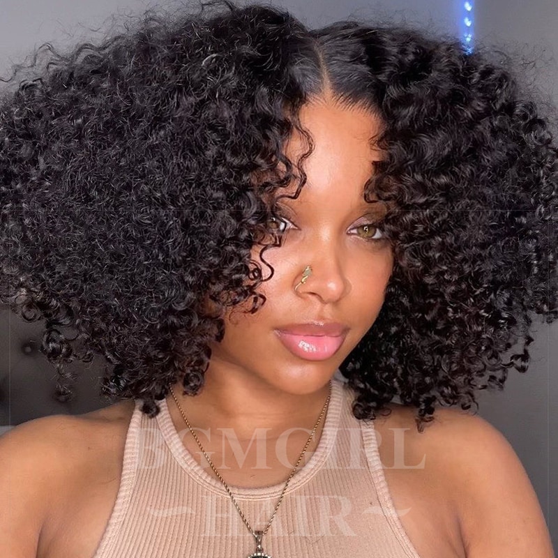 TikTok Viral Kinky Curly 6x4 HD Wear Go Wig 180% Pre Bleached Knots Glueless Wig US Only