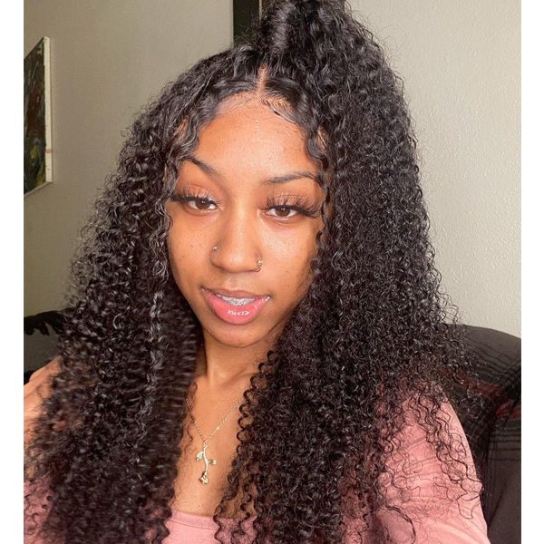 Kinky Curly T Part Human Hair Wig | BGMGirl