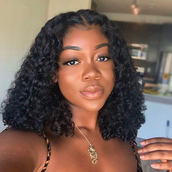 closure wig deep wave wig