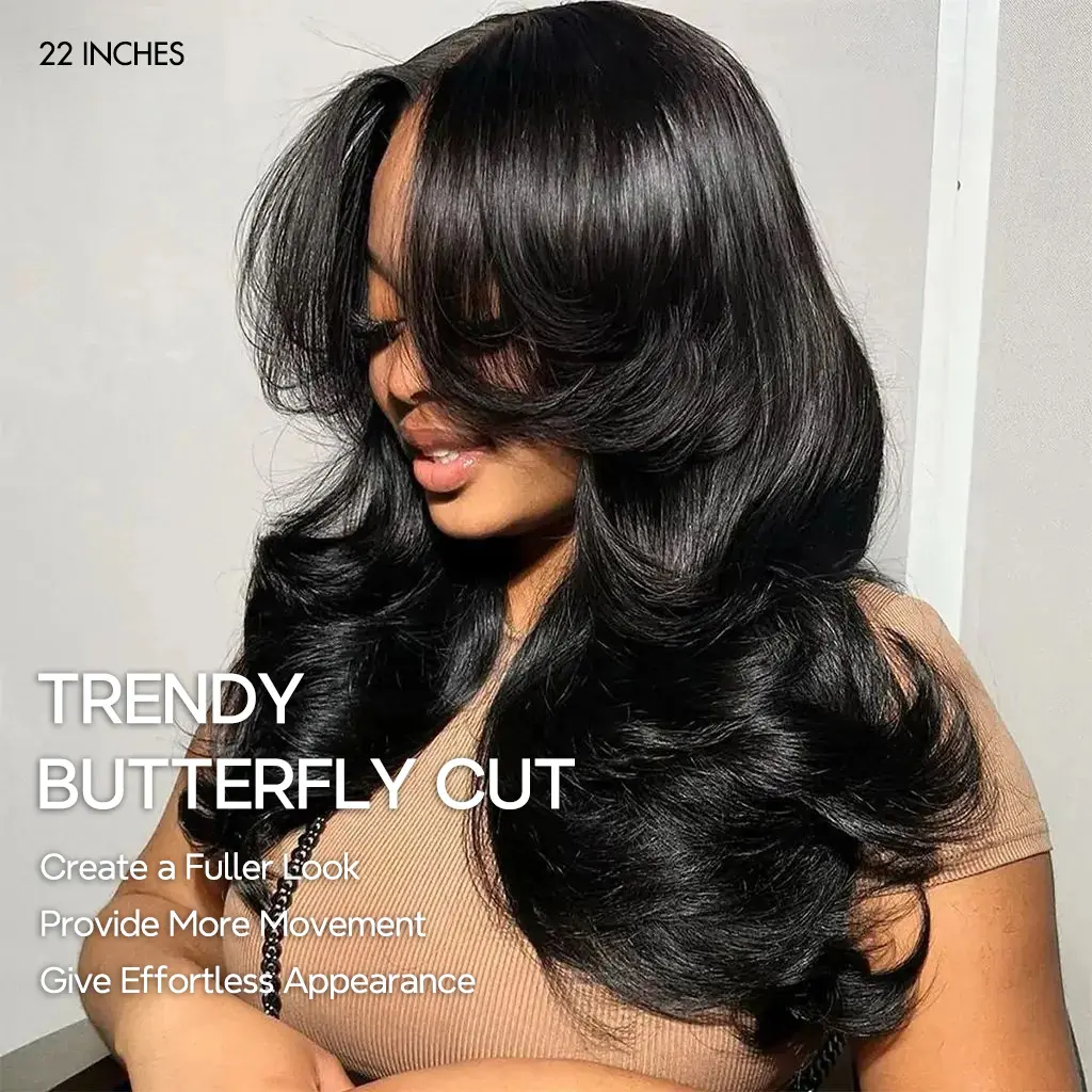 Face-Framing Layered Cut Body Wave 9x6 Wear Go Wig Transparent Lace Glueless Wig | BGMgirl Hair