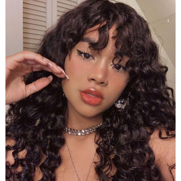 Deep Wave Wig With Bangs | BGMGirl