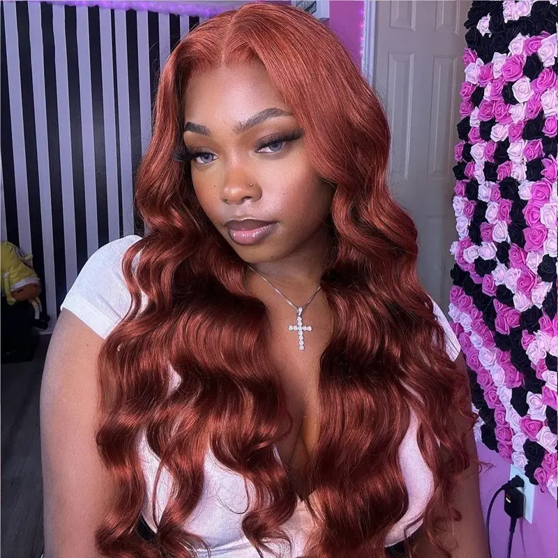 reddish brown lace wig wigs pre plucked glueless wig