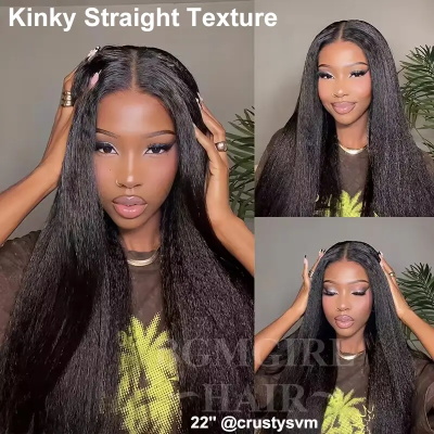 HD lace front kinky straight wig