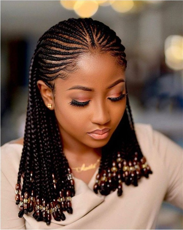 Fulani braids with beads valentines day hair for black hair