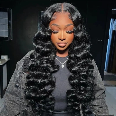 loose deep wave 6x4 hd lace closure glueless wig