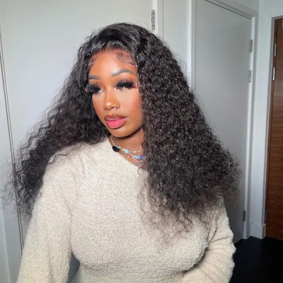 kinky curly 6x4 hd lace closure wear go glueless wig