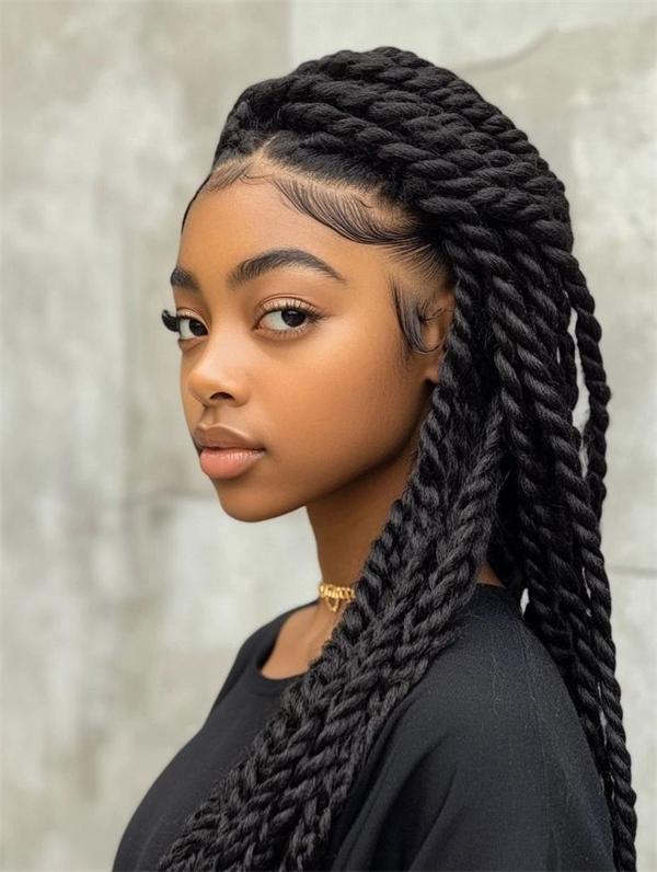 Valentine's Day Twist hairstyles for black hair